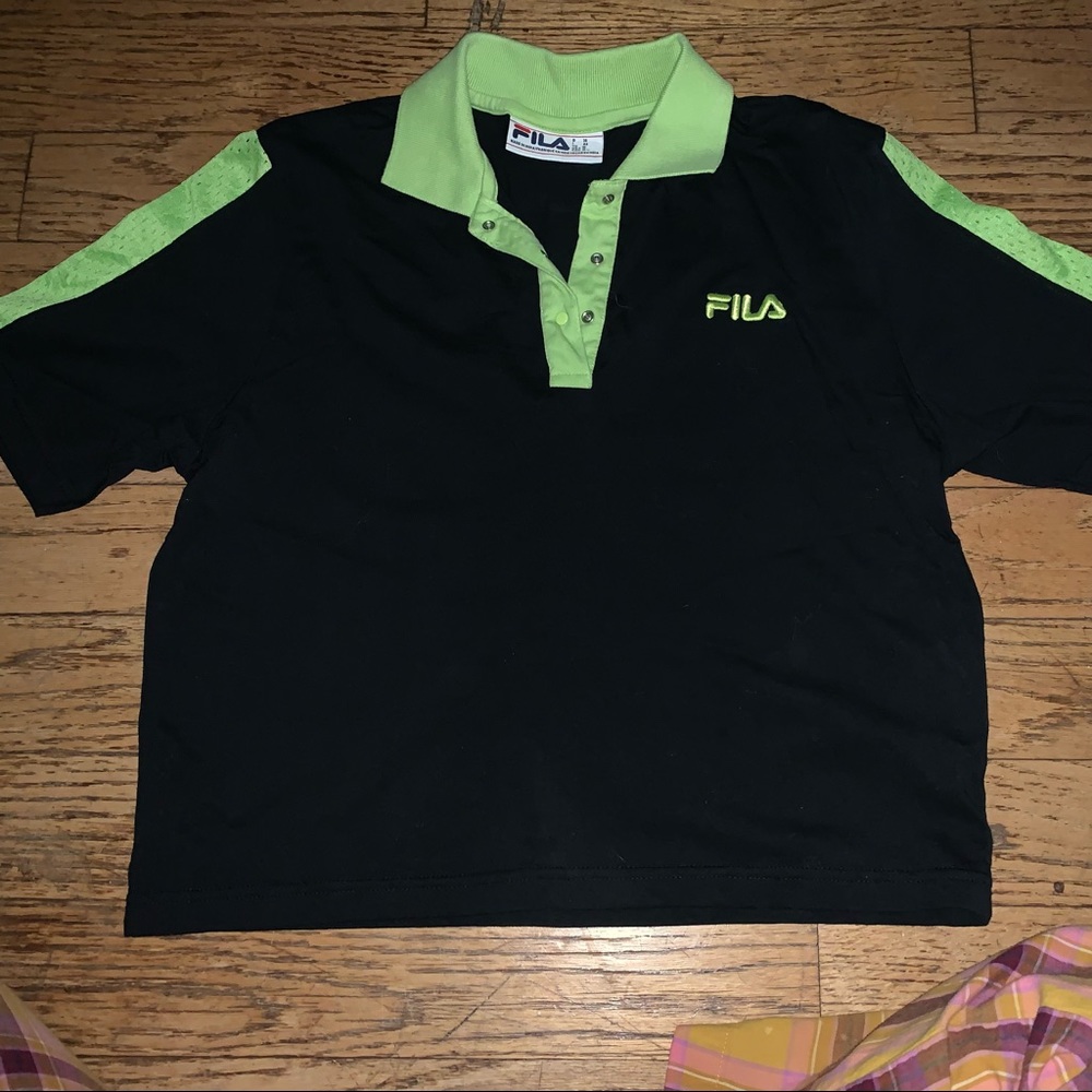 Cropped Fila Bowling Shirt